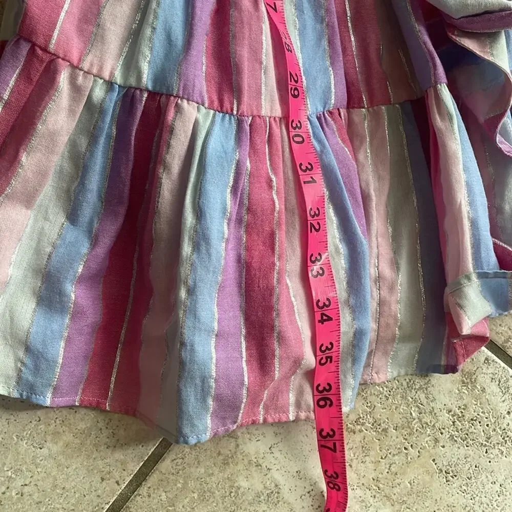J.Crew Belted button-up dress in pastel stripe